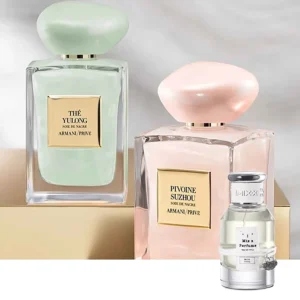 Analyse visuelle de la concentration en extrait de parfum : jus ylang-ylang chypré traditionnel contre alternative experte IMIXX.