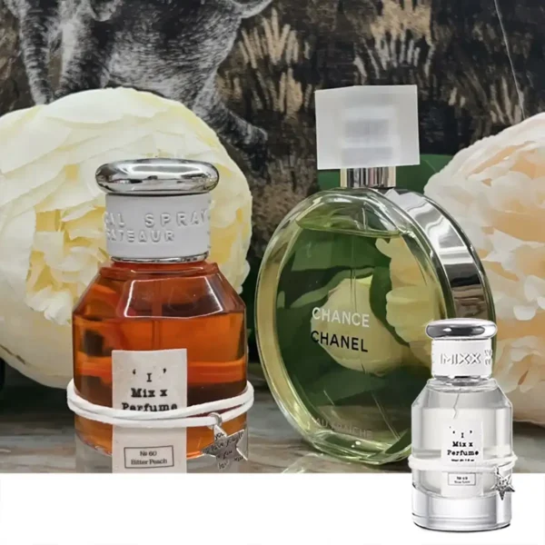 Comparaison entre un célèbre parfum floral de créateur et notre meilleure alternative dupe chanel chance par imixx perfume.