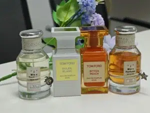 Analyse des ingrédients et de la bitter peach signification : flacon de luxe versus alternative concentrée de haute parfumerie