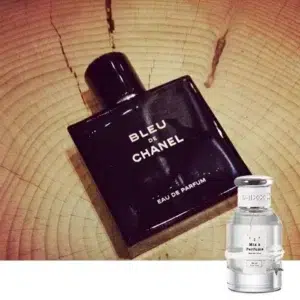 Différence de packaging et de concentration olfactive entre l'original Bleu de Chanel et son équivalent direct IMIXX No. 17.